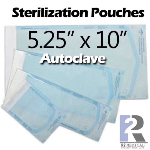 5.25&#034; x 10&#034; self seal autoclave sterilization pouch - professional quality steri for sale