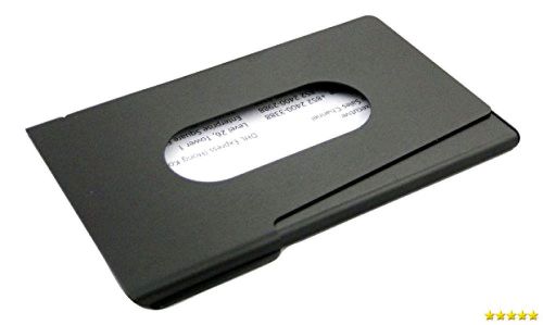 Instant slide-out business name card holder black case, new for sale