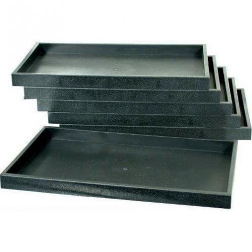 6 Black Plastic Jewelry Case Stacking Display Trays