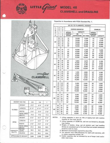Equipment Brochure - Little Giant - 48 - Clamshell Dragline (E3128)