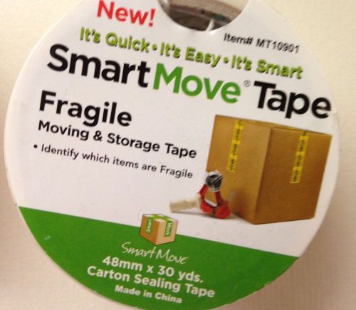 Fragile tape, marked fragile. Good for moving/storing fragile items 30 yrds