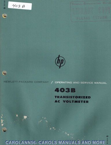 HP Manual 403B AC VOLTMETER