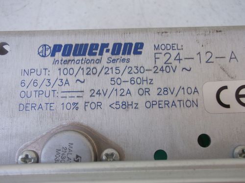 POWER ONE F24-12-A LOW VOLTAGE REGULATED POWER SUPPLY #1