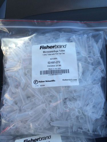 Lot Of 4 Bags Fisherbrand Microcentrifuge Tubes 1.5mL Flat Top 02-681-272 NEW