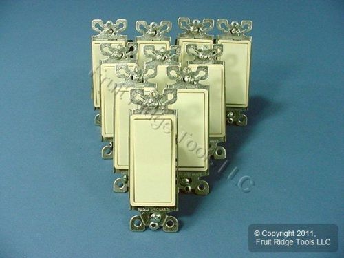 10 eagle electric almond decorator rocker wall light switches 3-way 15a 6503a for sale