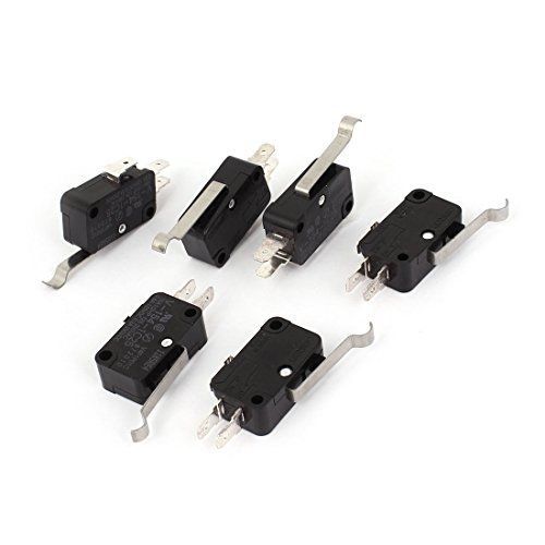 uxcell AC 250V/125V 15A Adjustable Lever Actuator Micro Limit Switch 6 Pcs
