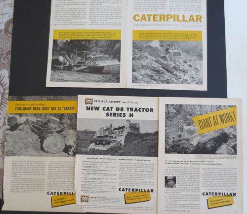 Vintage Caterpillar D8 and D9 Crawler 1950&#039;s and &#039;60&#039;s Magazine Ads (4 in total)