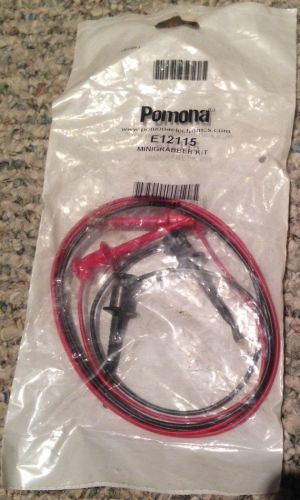 Sealed - pomona e12115 minigrabber kit - red &amp; black 36&#034; leads - rohs compliant for sale