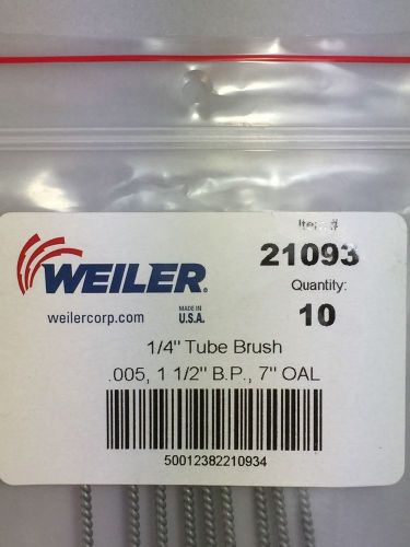 WEILER 21093 Single Spiral Brush, 1/4 In., PK 10