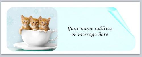 30 Personalized Return Address Labels Kittens Buy 3 get 1 free (bo822)