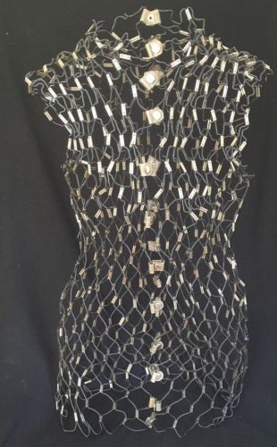 Vintage Dress Form Wire Mesh  Female