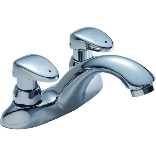 Two Handle Metering Slow-Close Lavatory Faucet