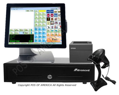 Advanced corner store pos retail all-in-one i3 station complete bundle  new for sale