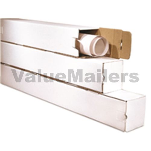3x3x37 white box corrugated square mailing tube shipping storage 50 tubes for sale