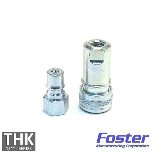 Foster fhk series 1/4&#034; h2s k2s steel iso b hydraulic quick connect coupler plug for sale