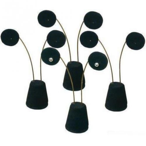 4 Black Velvet Earring Displays 5 1/8&#034;