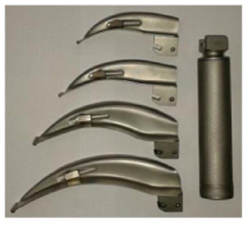 Laryngoscope Set Fibre Optic with 4 Stainless Steel Blade with German Fibre