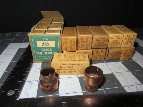 ONE PAIR 60 TO 30 AMP 250 VOLT BUSS REDUCERS no.263 (4064)