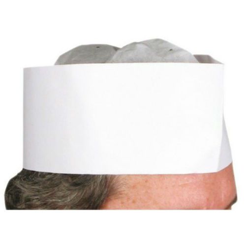 Winware by Winco DCH-3 Disposable Chef&#039;s Hat - PACK of 100