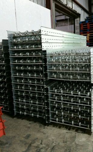 conveyor roller skate pallet rack racking industrial systems 10&#039;Lx24&#034; used