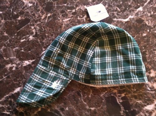 GREEN/WHITE PLAID Welding Hat Welder Hats Cap Protective Gear American Hotties