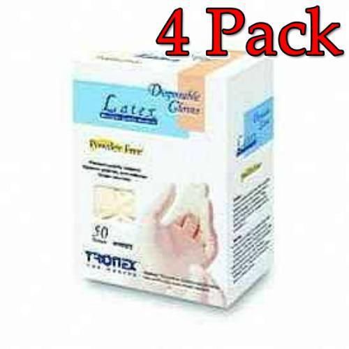 Tronex Latex &amp; Powder Free Gloves, One Size, 50ct, 4 Pack 097604361026A269