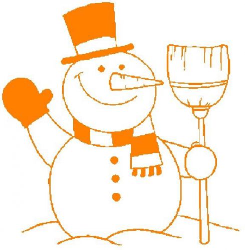 30 Custom Orange Simple Snowman Personalized Address Labels