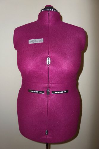 Dritz My Double Full Figure Dress Form purple Size Large Euc
