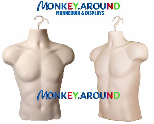 NEW +1 Hanger 1 Male Mannequin Flesh Body Form Displays Men Shirt Pants Clothing