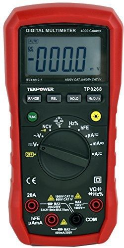 Tekpower TP8268 AC DC Auto/Manual Range Digital Multimeter with NCV Feature,