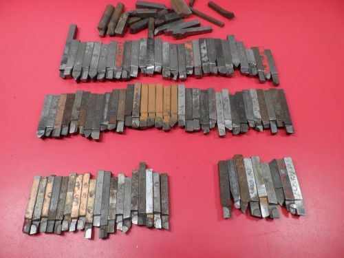 Machinist Lathe Tools: Lot of 90+ Carbide Tipped Tool Bits, 1/4&#034; to 3/8&#034;