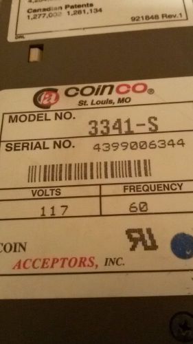 Coinco  Single Price Coin Changer 3341 and BA30B Bill Validator Combo Kit