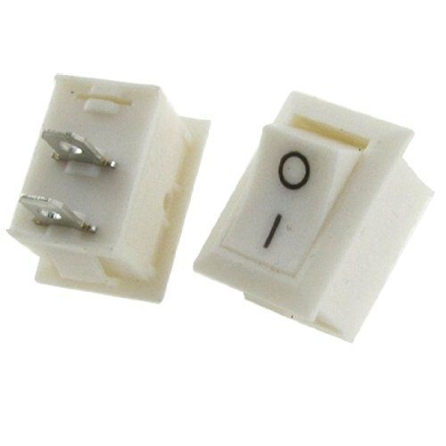 Uxcell? 5pcs white on/off 2 position spst snap in boat rocker switch 6a/250v for sale