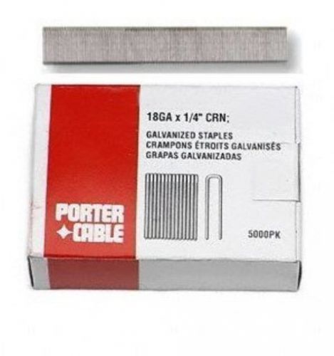 PORTER-CABLE PNS18150 18-Gauge 1/4-Inch Crown Galvanized Staples, 5000-Pack