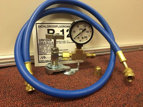R12, REFRIGERANT, R-12, HEAVY DUTY, PRO-CAN TAPER With Pressure Gauge &amp; Hose