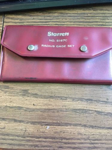 Starrett Radius Gage Set No.S167C  23 pieces 1/64&#034; to 1/2&#034; with Pouch and Box.