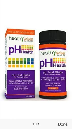 HealthyWiser Ph Test Strips for Urine and Saliva, Accurate Results in 15 Seco...