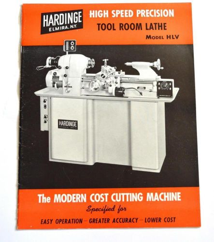 Hardinge hlv high speed precision tool room lathe brochure for sale