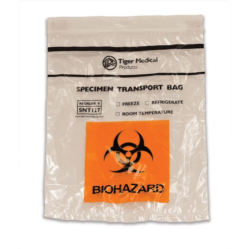 Biohazard specimen transport bags document pouch 8 x 10 zip lock closure 1000 pk for sale