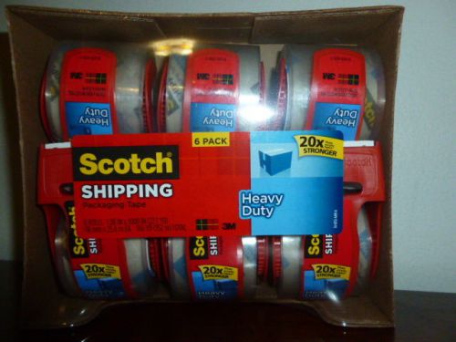 SCOTCH SHIPPING &amp; PACKING TAPE DISPENSER 3M 1.88&#034; X 1000&#034;(27.7YARDS)HEAVY DUTY-6
