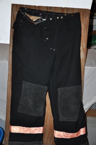 1986 Janesville Neoprene Coated Poly, Nomex Quilt Lining Turnout Pants 38x28