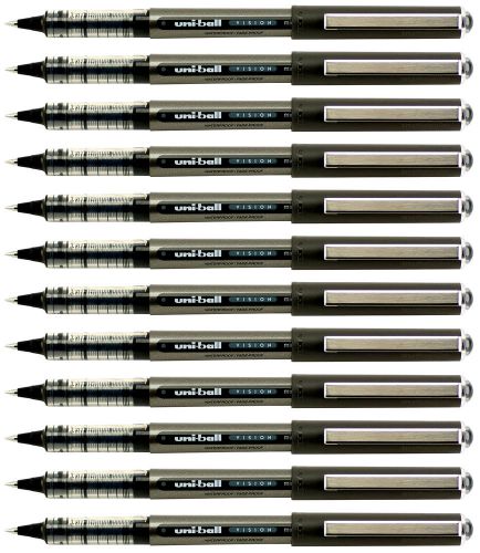 Uniball Vision Pen Micro Point 0.5mm Black Uni Super Ink Acid Free Archival UB12