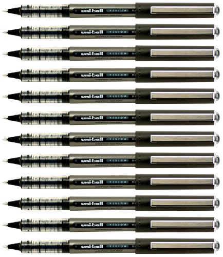 Uniball Vision Pen Micro Point 0.5mm Black Uni Super Ink Acid Free Archival UB12