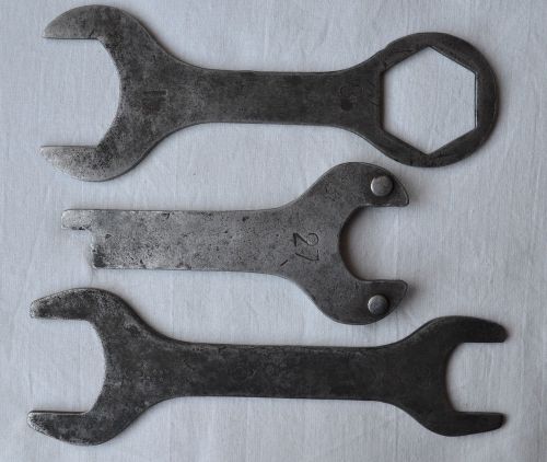USSR Spanner Wrench Set of 3 Combination double Soviet Vintage Hand Tool kit lot