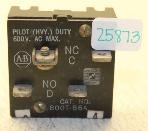 Allen-Bradley 800T-B6A Contact Block 600V