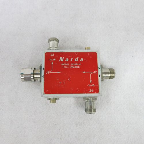 Narda 2022B 30 1710 - 1990 MHz 30dB Type N Dual Directional Coupler