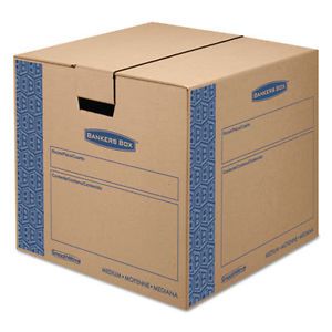 Smoothmove prime medium moving boxes, 18l x 18w x 16h, kraft/blue, 8/carton for sale