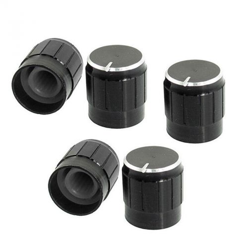 5pcs volume control rotary knobs for 6mm dia knurled shaft potentiometer durable for sale