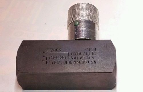 Parker hydraulic flow control valve f1200s 25gpm 3/4&#034; nptf steel body colorflow for sale
