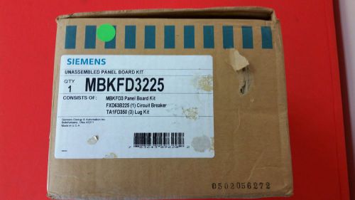 New SIEMENS MBKFD3225 Panel Board Kit w/FXD63B225 breaker and TA1FD350 lug kit